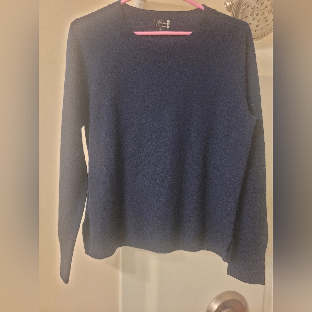 J. Crew Deep Blue Crew Neck Sweater